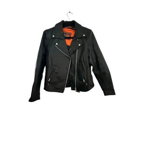 First Classics Italian Leather Gear Leather Motorcycle Jacket Size L